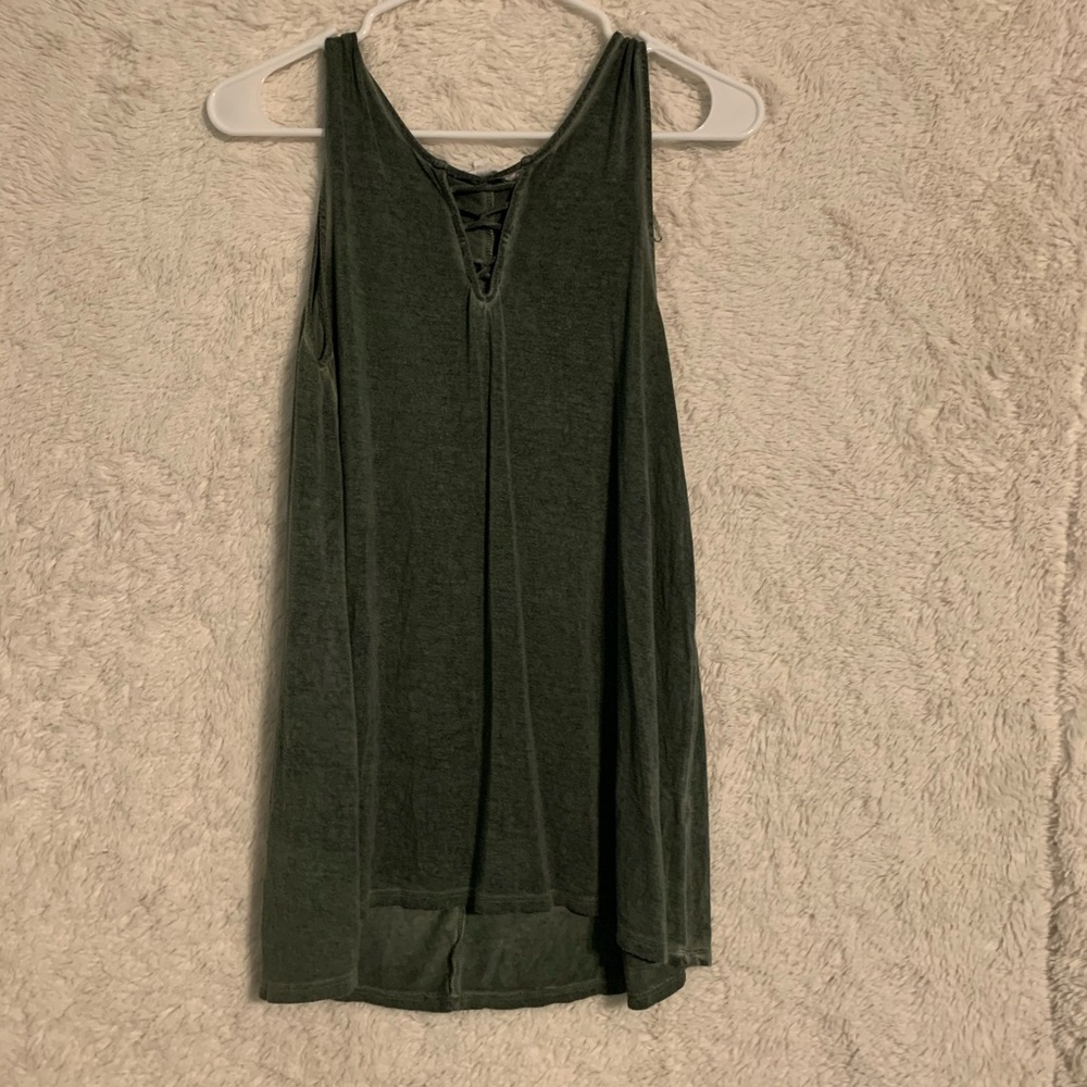 army green tank top